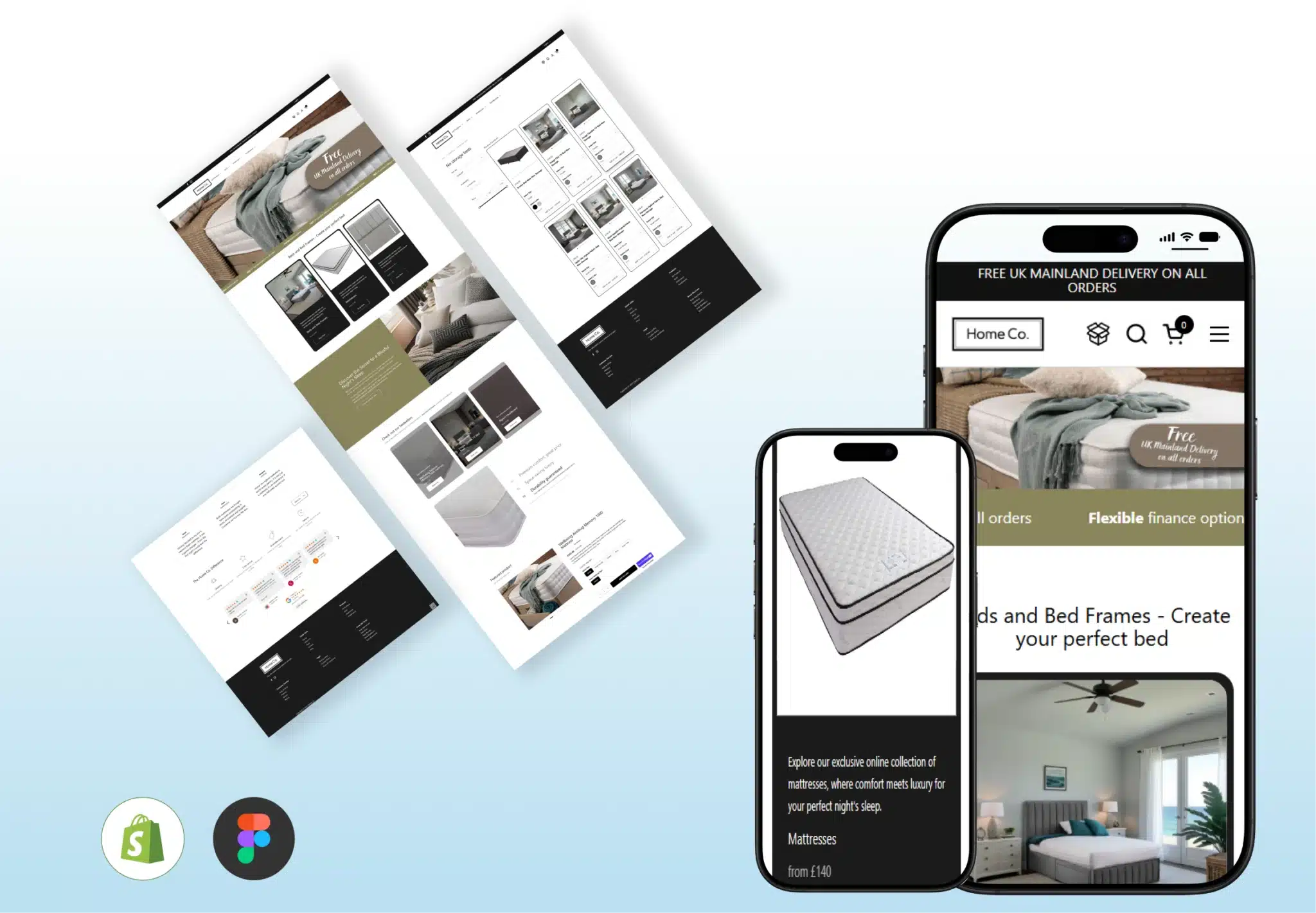 Home Co branding with a clean design
