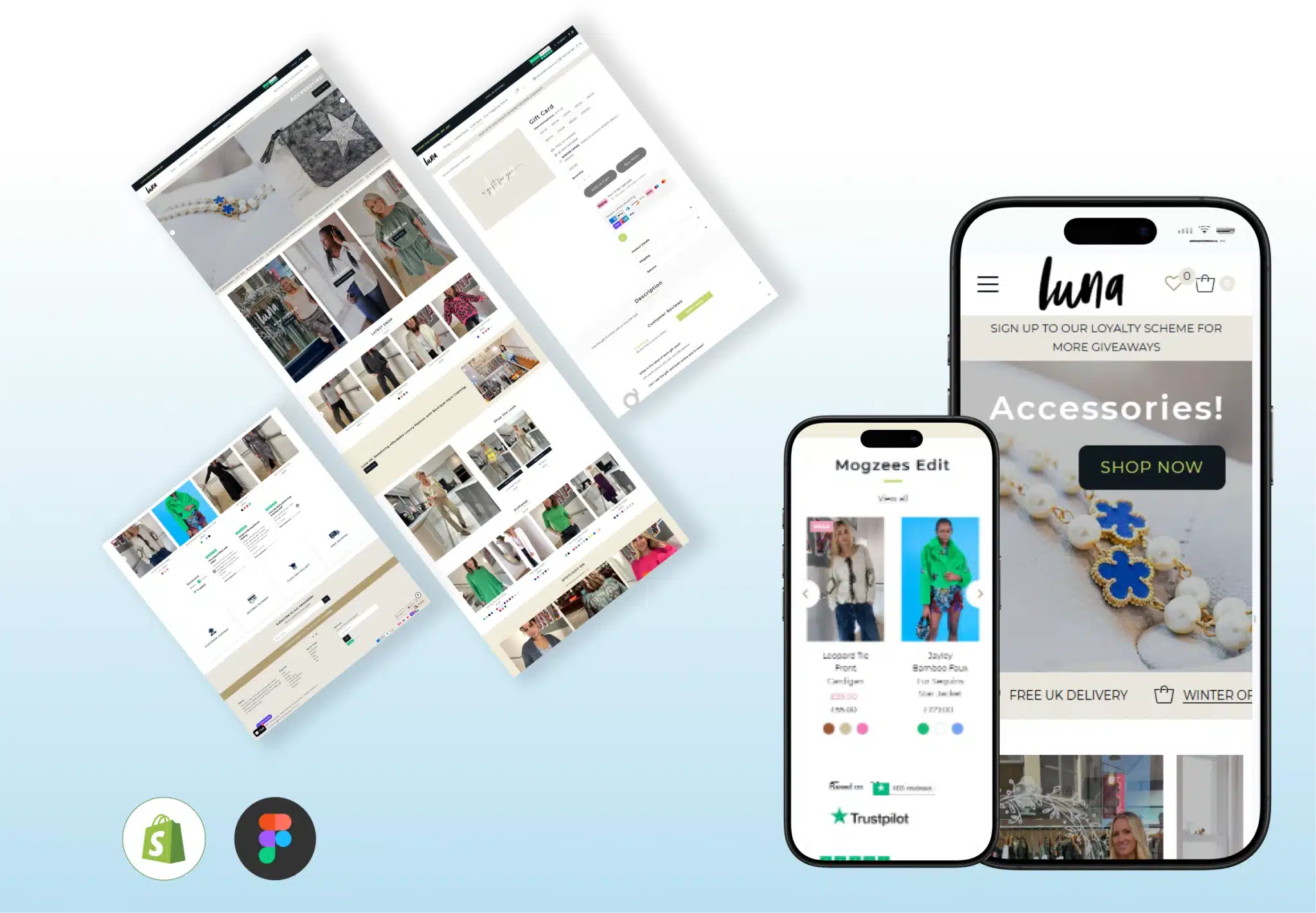 Luna branding with high-resolution design